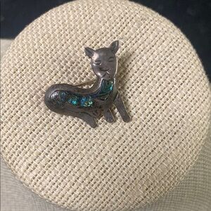 Taxco Sterling Silver and Blue Animal Brooch